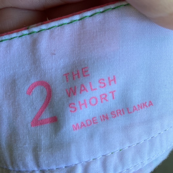 Lilly Pulitzer The Walsh Short Hot Wings 2 Flamingo Pink Green EUC - Picture 3 of 8